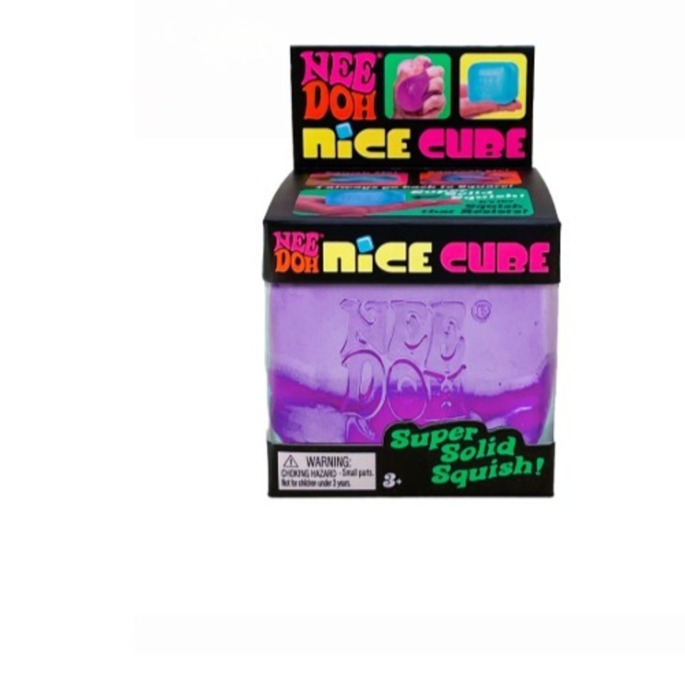 PURPLE!!VIRAL NeeDoh Nice Cube-Super Solid Squish!(Blue)-AUTHENTIC-Original sz